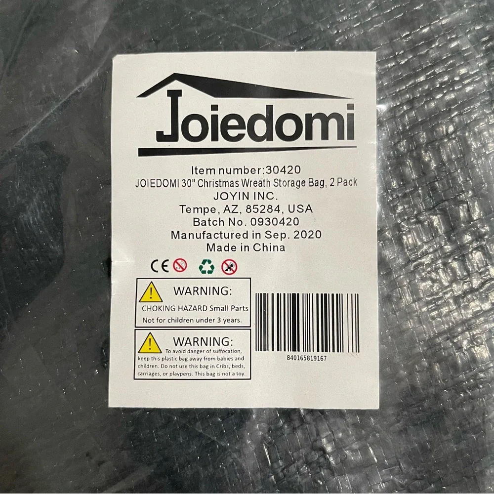 NEW Joiedomi 2-Pack Christmas Wreath Storage Bags 30-Inch